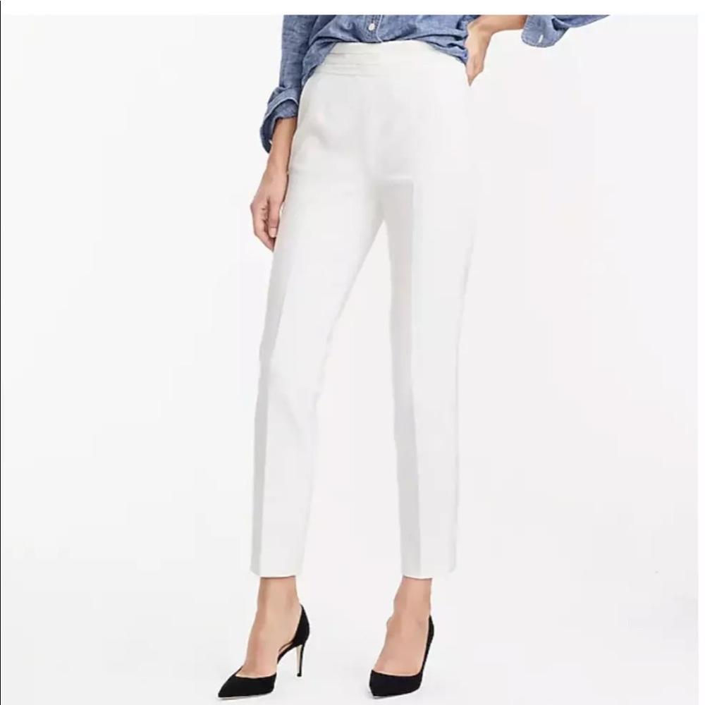 NWT J. Crew Martie Tuxedo Pants Ivory Size 4